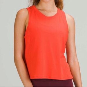 Lulu lemon train to be tank top in autumn red size 6